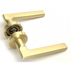 SARA door handle on NIKA rose OS - satin brass