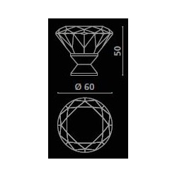Arius DELUXE gałka meblowa 60mm - kryształ / chrom połysk