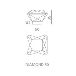 Arius Home DIAMOND 50 uchwyt meblowy kryształ / chrom połysk