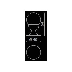 SFERA cabinet knob 40mm Murano glass / crome