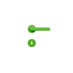 Klamka Colombo Mood ONE CC11 R z rozetami na klucz, C11 lime green